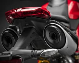 Ducati Hypermotard 950 Twin exhausts detail shot